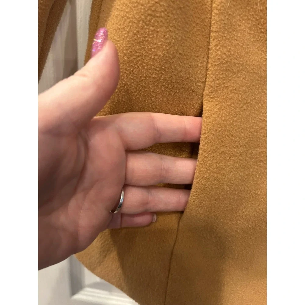 Baby Bgosh Girls‎ Camel Tan Ruffle Pea Coat Jacket 18M